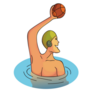 Cartoon Water Polo Sticker