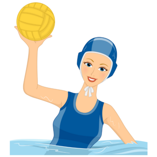 Cartoon Water Polo Sticker
