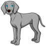 Cartoon Weimaraner Sticker