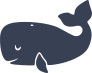 Cartoon Whale With Tail Up Sticker