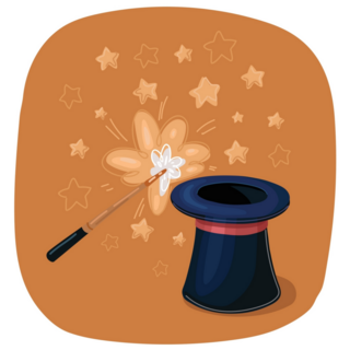 Cartoon Wizard Magic Sticker