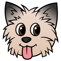 Cartoon Yorkshire Head Sticker