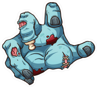 Cartoon Zombie Hand Sticker