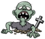 Cartoon Zombie In Graveyard Sticker