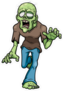 Cartoon Zombie Walking Sticker