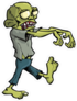 Cartoon Zombie With Arms Out Sticker