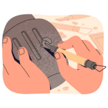 Carving Clay Sticker