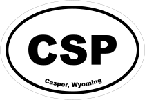 Casper, Wyoming Oval Stickers