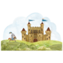 Castle & Knight Scene Sticker