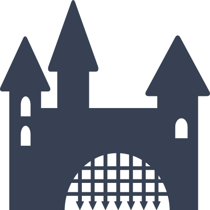 Castle With Drop Gate Sticker