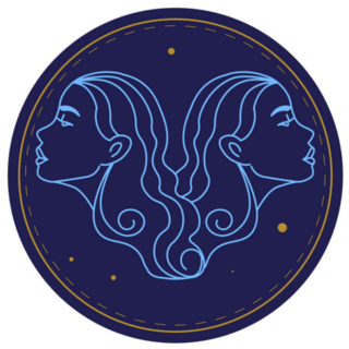 Castor And Pollux Astrological Gemini Zodiac Sticker