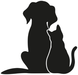 Cat And Dog Friends Sticker