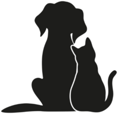 Cat And Dog Friends Sticker