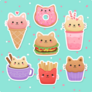 Cat As Food Sticker Sheet 