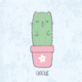Cat Cactus In A Flowerpot Sticker