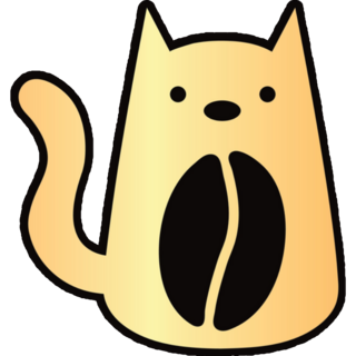 Cat Coffee Logo Sticker