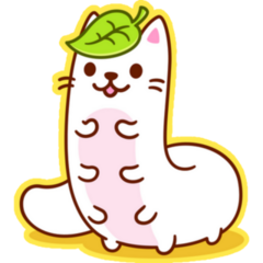 Cat-erpillar, Funny Cartoon Cat Sticker