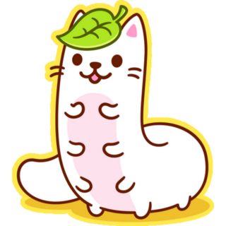 Cat-erpillar, Funny Cartoon Cat Sticker