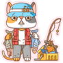 Cat Fisher Sticker