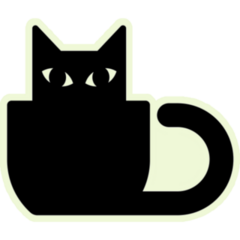 Cat In Coffee Cup Sticker