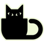 Cat In Coffee Cup Sticker
