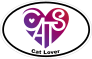 Cat Lovers Heart® Oval Sticker