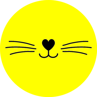 Cat Nose Isolated Sticker 