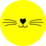 Cat Nose Isolated Sticker 