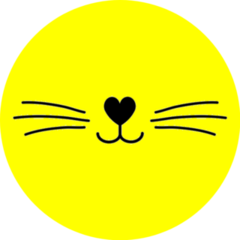Cat Nose Isolated Sticker 