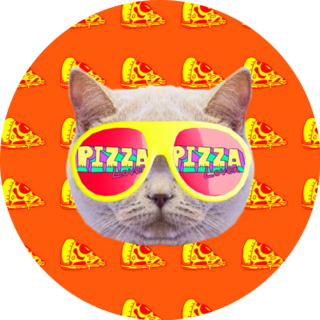 Cat Pizza Lover Mood Sticker