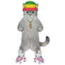 Cat Roller Skates Sticker