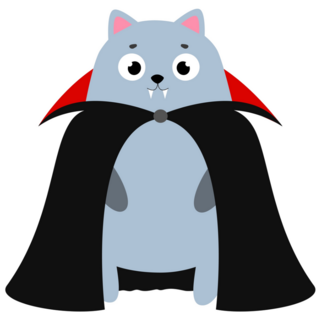 Cat Vampire Costume Sticker