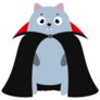 Cat Vampire Costume Sticker