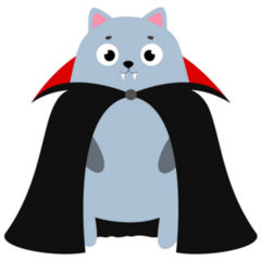 Cat Vampire Costume Sticker