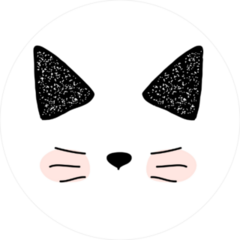 Cat Whiskers Circle Sticker
