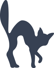 Cat With Back Arched Sticker