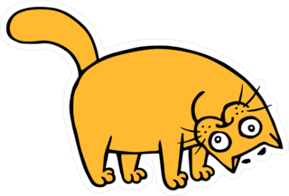 Cat With Tilted Head Sticker