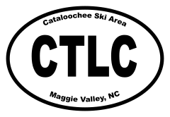 Cataloochee Ski Area Oval Sticker