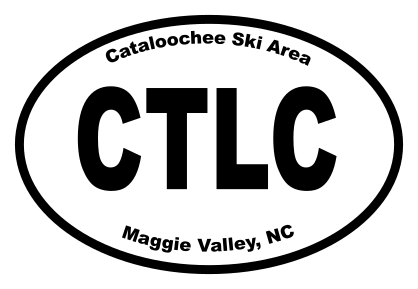 Cataloochee Ski Area Oval Sticker