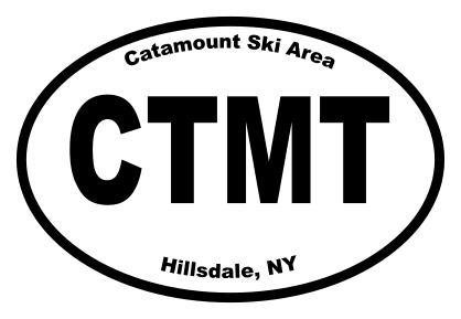 Catamount Ski Area Oval Sticker