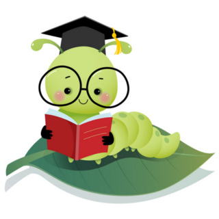 Caterpillar Graduation Cap Reading Red Book Sticker