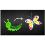 Caterpillar To Butterfly Chalkboard Sticker