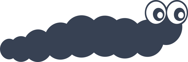 Caterpillar With Big Eyes Sticker