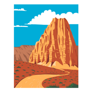 Cathedral Valley Loop In Capitol Reef Utah Poster Sticker