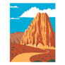 Cathedral Valley Loop In Capitol Reef Utah Poster Sticker