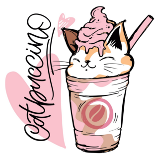 Catpuccino Cute Sticker