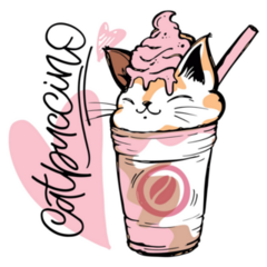 Catpuccino Cute Sticker