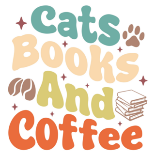 Cats Books And Coffee Sticker