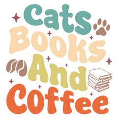 Cats Books And Coffee Sticker