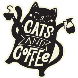 Cats & Coffee Sticker 